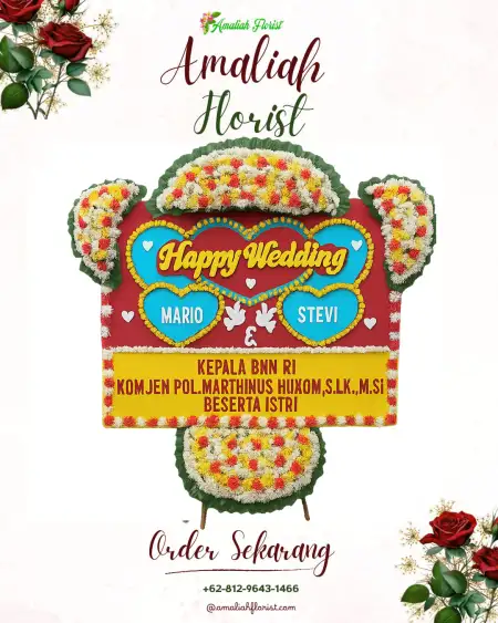 Papan Bunga Pernikahan Pajawan Lor